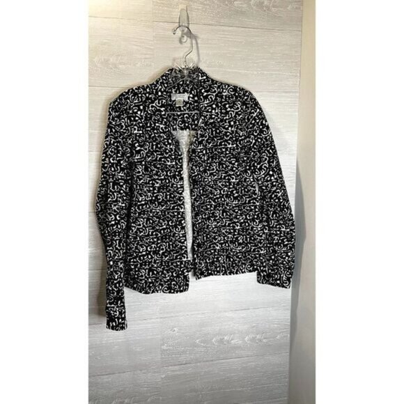 Christopher & Banks Women's Collared Button Front Long-sleeved Jacket - Picture 3 of 6